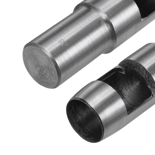 HARFINGTON Hollow Punch for Leather 28mm Round Hole Punch Tool for Belt Puncher Carbon Steel Single Punch for Watch Belts Cut Leather Craft Rubber Paper Fabric Plastic Soft Material