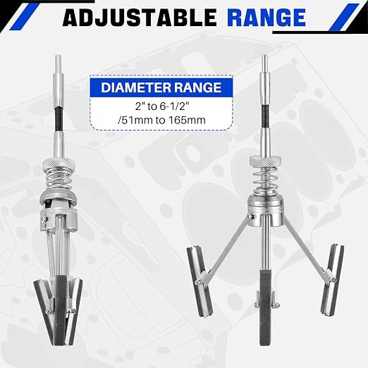 DASBEET Engine Brake Cylinder Hone 3 inch & Valve Spring Compressor & Valve Lapper Set