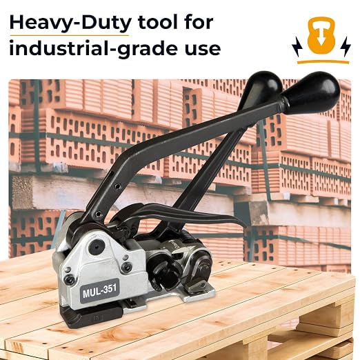 IDL Packaging Teknika MUL-351 Heavy Duty Combination Tool for PET Strapping, 1/2" Strap Width