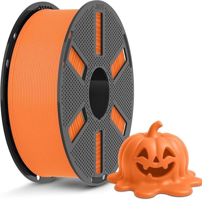 JAYO Orange PLA 3D Printer Filament 1.75mm, 1.1kg Reusable Spool | ±0.02mm Accuracy, Neatly Wound, Vacuum Sealed, Smooth Extrusion, Fit Most FDM 3D Printer