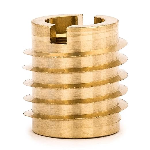 E-Z LOK Knife Threaded Insert for Hard-Wood, Brass Thread Inserts 5/16-24 Internal Threads, 0.625" Length Pack of 10