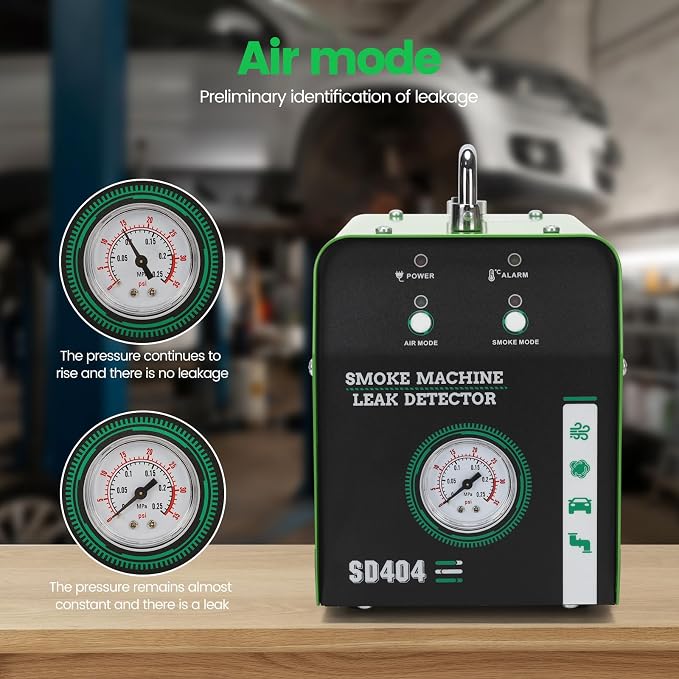 Haoguo Automotive Smoke Machine, Dual Mode Car EVAP Smoke Leak Tester Built-in Air Pump & Smoke Generator for All DC 12V Vehicles & Motorcycle Pipe Systems EVAP System
