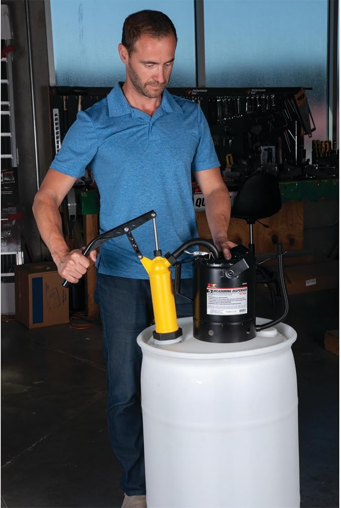 Performance Tool W54269 Yellow General Purpose Lever Action Barrel Drum Pump - Fits 15 to 55 Gallon Drums