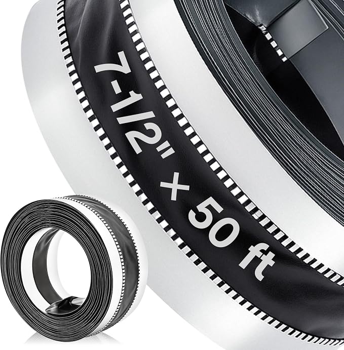 Zonon 7-1/2 x 50 ft Vinyl Flexible Duct Connector Canvas Duct Connector Roll for Dryers Range Hoods HVAC Kitchen and Other Household Scenarios