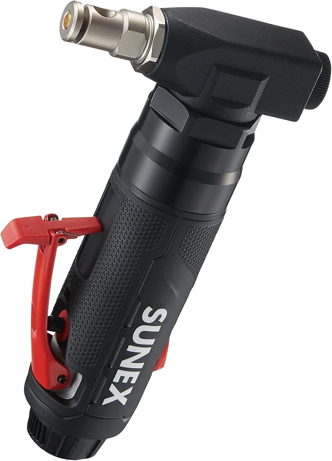 SUNEX Tools SX6212 0.5HP Air Nibbler, Lightweight Composite Body, Precise Cutting with Adjustable Power Regulator, 3/16" Cut Radius, Rear Exhaust, 2,500 SPM, Safety Lock-Off Trigger