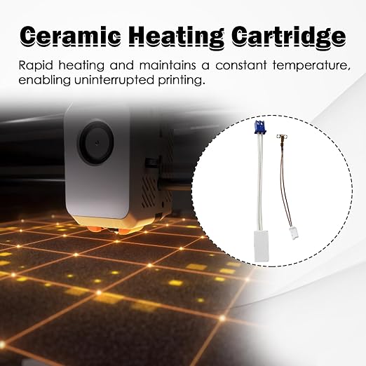 Kobra S1 Max Hotend Heating Assembly Kit Ceramic Zirconia Heat Insulation Heat Resistant Heating Component with Base Clip Thermistor Heater Cartridge for Anycubic Kobra S1 Max 3D Printer Accessories