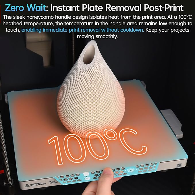 BIQU CryoGrip Pro Glacier 257x257mm Panda Build Plate for Bambu-Lab P1S/P1P/P2S/X1C/X1E/X2D/A1 3D Printer Double Sided Upgrade Build Plate Removable Surface Platform