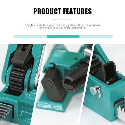 Heavy Duty Banding Strapping Tensioner & Cutter Manual Packaging Tools for 1/2"-5/8" Width Polyproplyn Poly Strap(Straight Board Type)