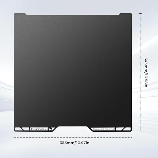 ENOMAKER Bamboo Original H2D H2S Engineering Build Plate, Smooth Print Bed Surface,120°C High Temp Resistant for All Filaments,Dual Sided Mat,Long-Lasting for Bambu Lab 3D Printer Heat Bed 35.5x34.5cm