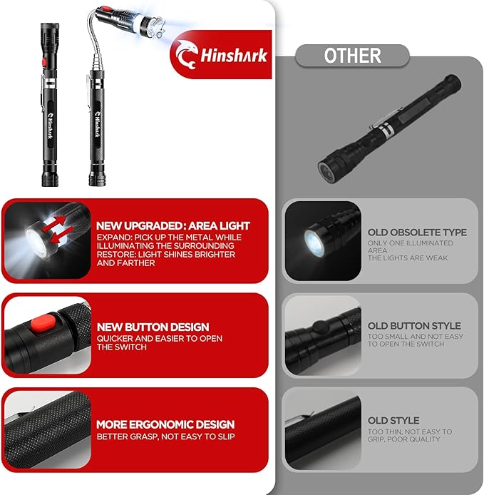 Fathers Day Gift for Husband Dad, Gifts for Men Extendable Telescoping Magnetic Pickup Tools, Fathers Day Gift from Daughter Wife Son, Anniversary Birthday Gift for Men Husband Him, Cool Gadgets Tools