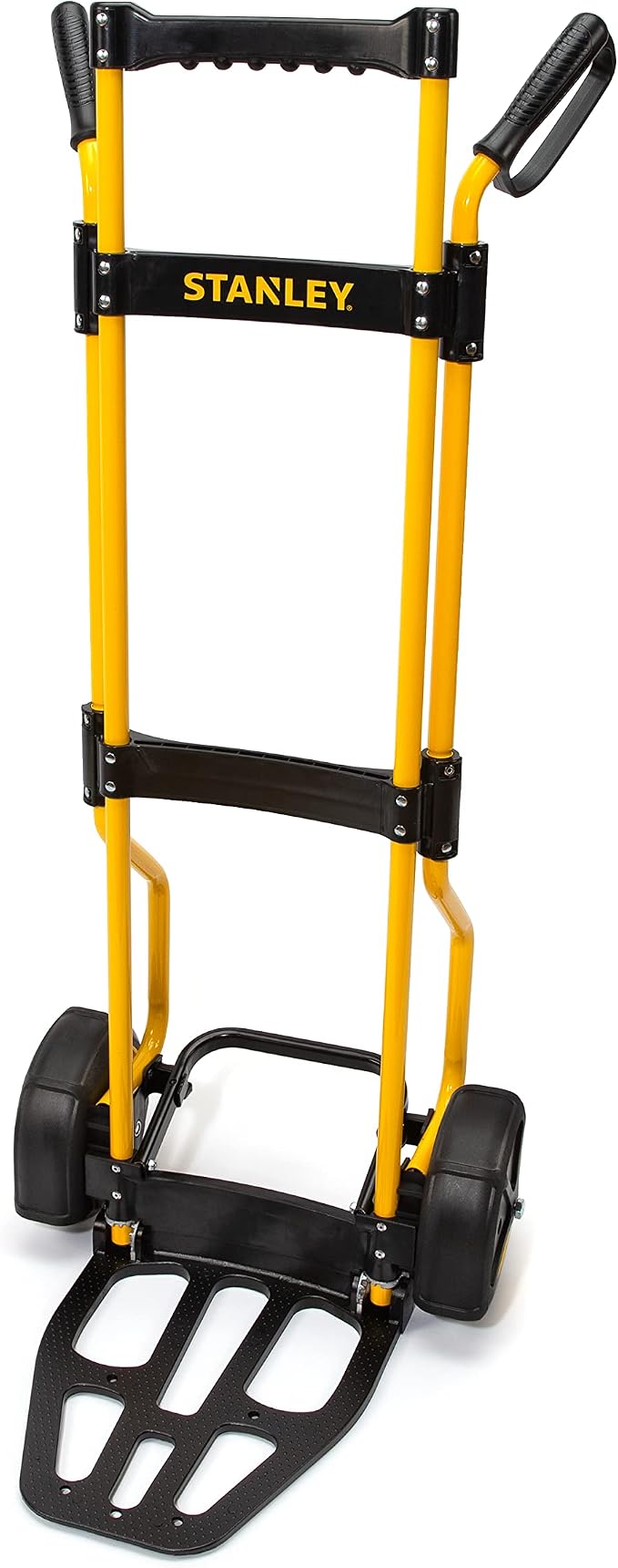 Stanley Heavy-Duty Folding Hand Truck & Dolly, 400 lbs. (181 kgs.) Capacity, Professional Grade, Compact, Lightweight & Slim Design, Easy Storage, Steel Frame, Ergonomic 3 Handle Design (SXWT-FT591)