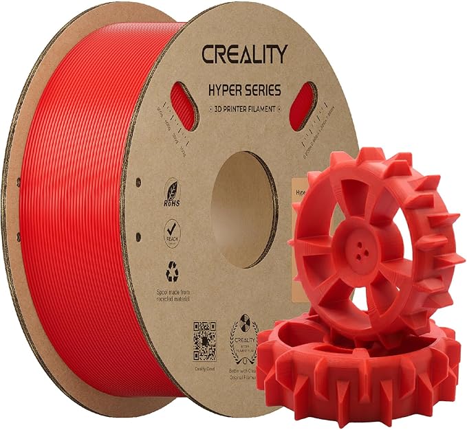 Creality ABS Filament 1.75mm 1KG, High-Speed 3D Printer ABS Filament Up to 350mm/s, High Impact Resistance, Odorless Non-Toxic and Without Stringing or Clogging, Fit Most FDM 3D Printers, Red