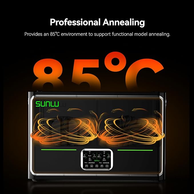 Sunlu S4 Pro Filament Dryer, Dual-Chamber Independent Temp Control, 380W Fast Heating to 85°C, 4 Spool 3D Printer Dehydrator with Filament Storage Kits, Compatible with PLA PETG ABS TPU PA etc.