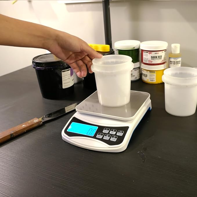 Digital Scale for Screen Printing Inks, 6lb Capacity - Compact & Portable Design with Multi-Unit Display - Precision Weighing for Custom Ink Mixing, Discharge Additives & Water-Based Printing