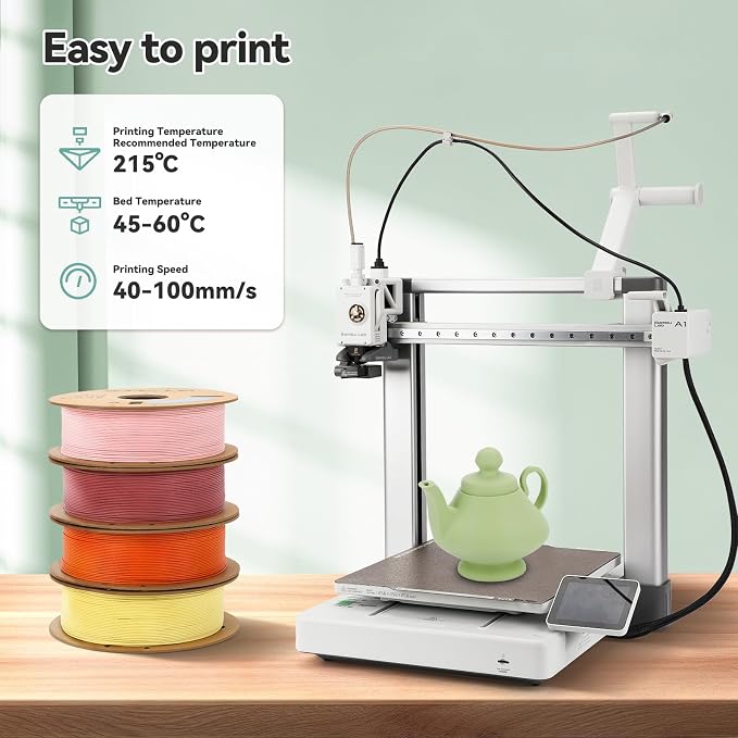 3DHoJor Matte PLA Filament 1.75mm 1kg Cardboard Spool PLA Filament 1.75 PLA 3D Printing Filament, Print with Most 3D Printers 3D Filament-Matcha Green