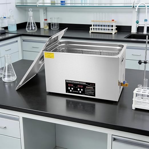 Ultrasonic Cleaning Machine 30L Digital Ultrasonic Parts Cleaner with Timer 42kHz SUS 304 Stainless Steel Lab Sonic Cleaner for Professional Tools,Metal Parts,Jewelry,Eyeglasses