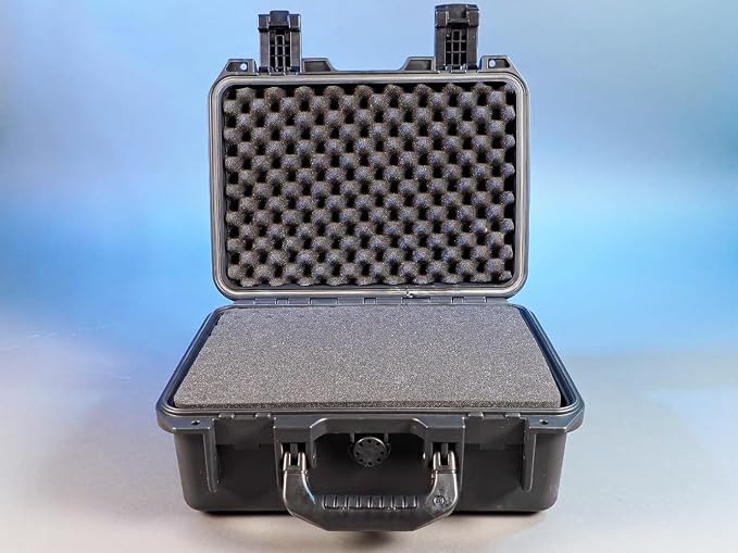MEIJIA Premium Waterproof Hard Camera Case,Hard Case with customizable fit foam,Full Protection with Light&Convenient Design,Elegant Black (14.21"X11.42"X6.50")