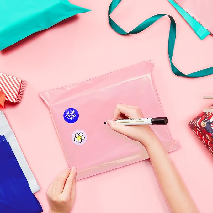 Fuxury Large Poly Mailers 14.5x19" 100Pcs,Shipping Bags for Clothes,Pink | Strong Adhesive Packaging Mailers Poly Bag,Waterproof Self Seal Mailing Envelopes For Large Clothes Business,Boutique&Online