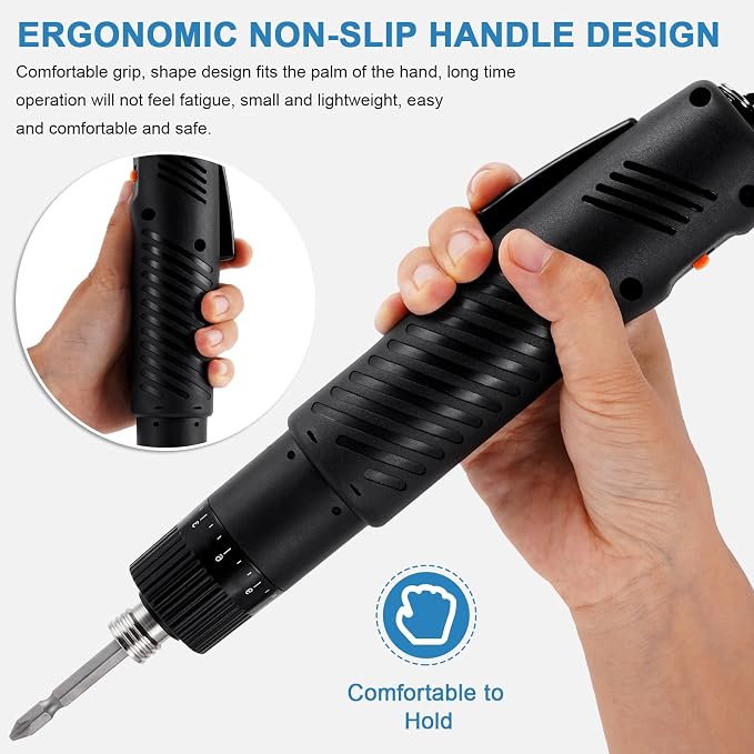 MXBAOHENG Electric Screwdriver Sets Torque Adjustable Drill Tool Applicable Batch Head 6.35mm 110-220V (102)