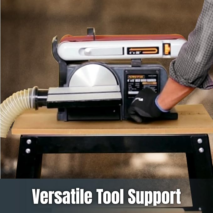 POWERTEC Tool Stand, MDF Split Top Expands to 20"x25", 32" Work Height Power Tool Stand for Drill Press, Belt Sander, Bench Grinder, Band Saw, Scroll saw, and Planer (UT1002)