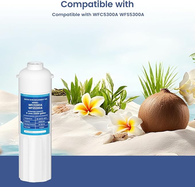 WFC5300A Water Filter Replacement Compatible with ICEPURE and PUREPLUS WFS5300A Water Filtration System, 3 Years or 22000 Gallons Ultra High Life1 Pack