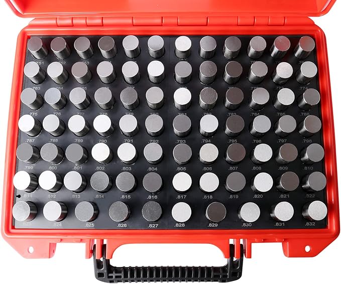 Accusize Industrial Tools 82 Pc 0.751'' To 0.832'' plus Pin Gauge Set, Class Zz, 2'' Overall Length, P5(+) | 82 Pc, Class ZZ, Plus Tolerance, 2" OAL, Steel, Electro-Etched Sizes