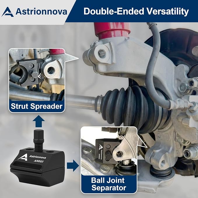 Universal Suspension Strut Spreader Tool - Heavy Duty Dual-End Strut Removal & Lower Ball Joint Separator, Eliminates Hammering Damage on VW Audi BMW Ford