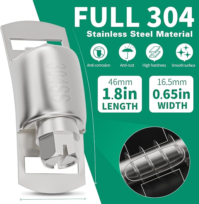 OURU 10Pack Hose Clamps Stainless Steel Stronger Fasteners,Metal Screw Worm Clamp Fasteners for DIY Adjustable Large Worm Gear Hose Clamp Kit,Used in Band Pipe Clamps Metal Strapping