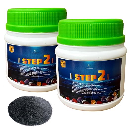 5 lbs Tumbler Media Grit,Step 2 Rock Polishing Grit Media, Works with Any Rock Tumbler, Rock Polisher, Stone Polisher,Medium 180/220 Silicon Carbide Grit, Step 2 for Tumbling Stones