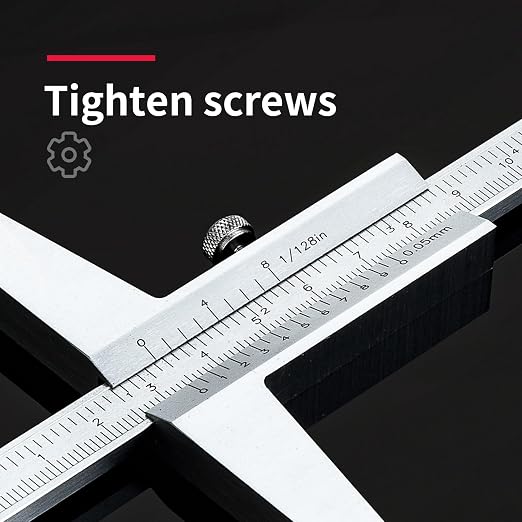 0-200mm Depth Gauge Vernier Caliper，Precision Measurement Tool，High-Strength CarbonSteel，DRINYOUNG（0-200/128in Depth Caliper with Hook）
