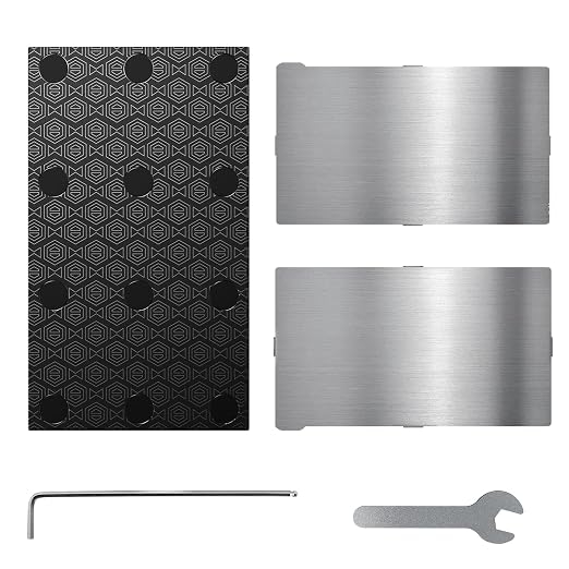 Upgraded Magnetic Printing Platform, 2PCS Spring Steel Sheet Flexible Build Plate and 1PCS Base Printing Platform for ELEGOO Saturn 4 / Saturn 4 Ultra 3D Printer 224x129mm