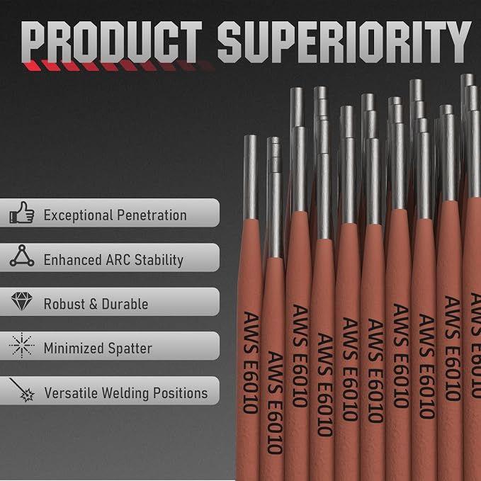 YESWELDER E6010 3/32" 10LB Welding Rod Carbon Steel Stick Welding for All Position