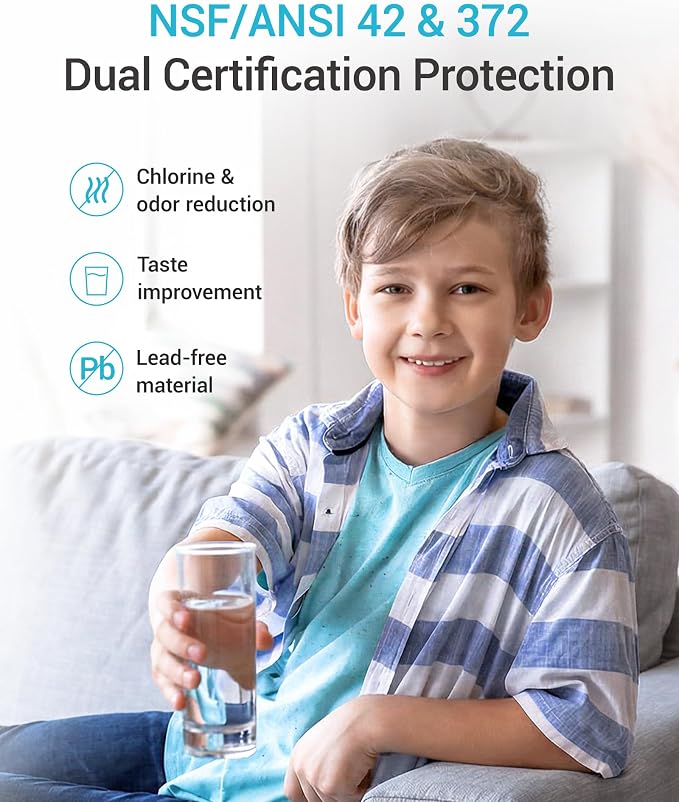AQUA CREST AP5527 Reverse Osmosis Pre and Post Water Filter Cartridge, Replacement for Aqua-Pure® AP5527, 5598101, AP-RO5500, APRO5500 Reverse Osmosis System, NSF 42 Certified, 2 Pack, Model No.WF59