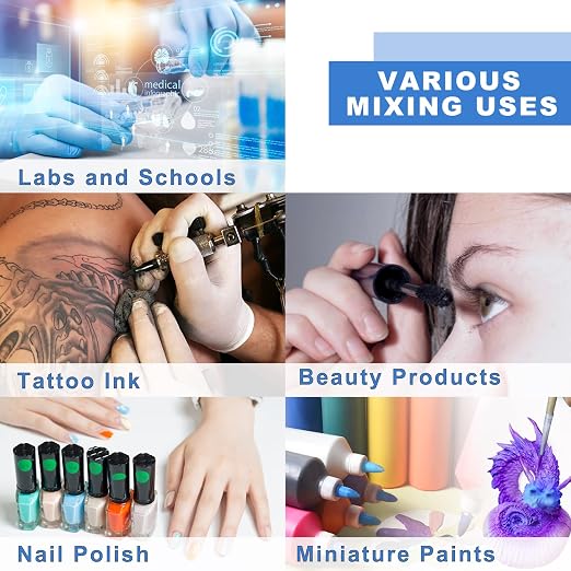 ONiLAB Mini Vortex Mixer with Touch Function, Lab Mixing, Nail Polish,Tattoo Ink,Eyelash Adhesives and Acrylic Paints Mixing, Lab Vortexer for Centrifuge Tubes and Test Tubes,Blue