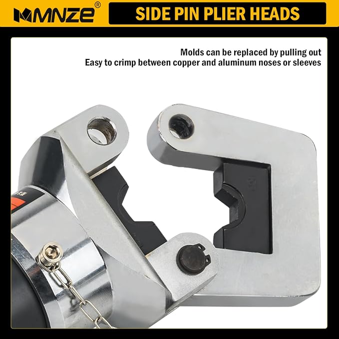 20 Ton Hydraulic Cable Lug Crimper Pliers 6 AWG to 1000 MCM Hand Operated Hydraulic Crimping Tool Kit Wire Terminal Lug Battery Crimping Crimper with 13 Dies