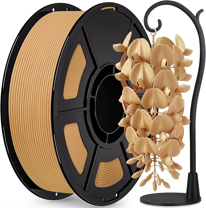 IEMAI Matte PETG Filament 1.75mm Wood Brown 1kg, Smooth Matte Finish 3D Printer Filament with Minimal Layer Lines & Low Warping, +/-0.02mm Dimensional Accuracy
