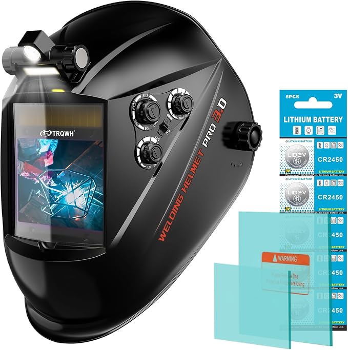 TRQWH Portable Welder Machine 110V ARC Handheld Welder & Auto Darkening Welding Helmet