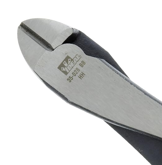IDEAL INDUSTRIES INC. 35-028 Diagonal-Cutting Plier - 8 in., Pliers with Knife-to-Knife Blades, Dipped Grip Handles