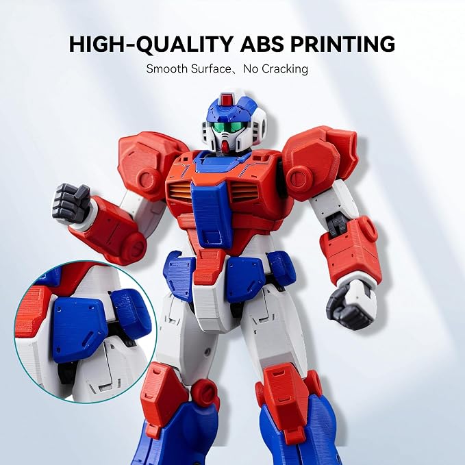 SUNLU 4KG High Speed ABS Filament, 1KG Spool, (Black+White+Klein Blue+Red) | 350mm/s Rapid ABS 3D Printer Filament 1.75mm, Heat Resistance, Excellent Toughness, Fast Printing