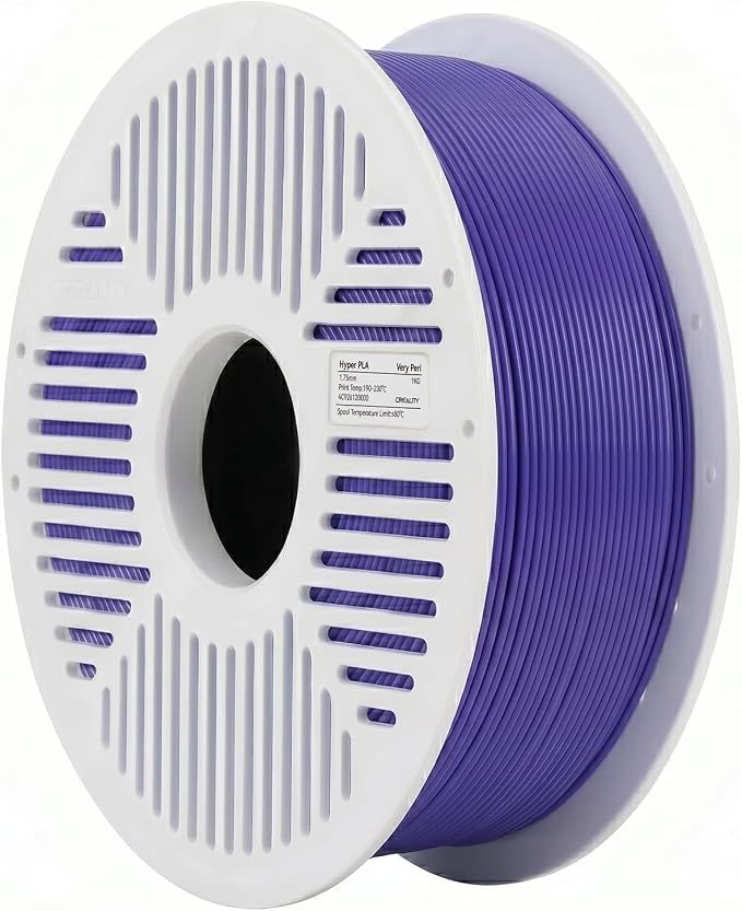 Creality PLA Filament with Reusable Spool 1KG, 1.75mm PLA 3D Printing Filament 2.2lbs High Dimensional Accuracy, Easy Installation Detachable Spool, Fits for Most 3D Printers, Perry Blue