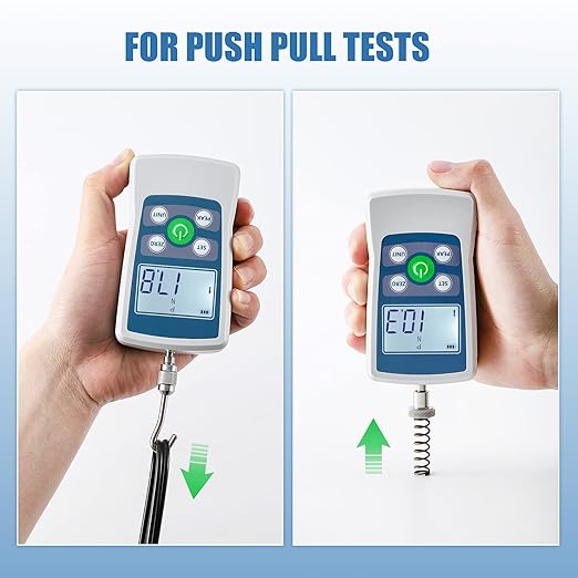 BAOSHISHAN Digital Force Gauge 500N Trigger Push Pull Scale | Multi-Unit Conversion (N/lb/kg/oz), Backlit LCD Display, Auto Power-Off, Storage Case, School Lab Teaching Tool