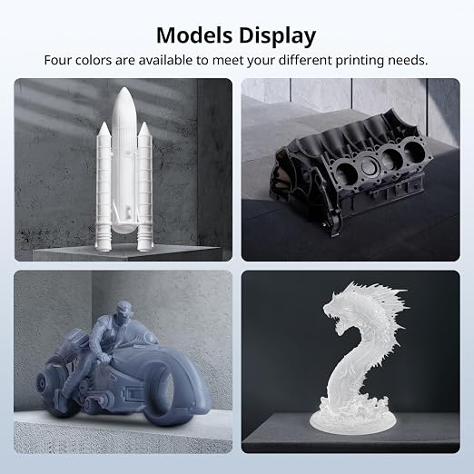 ANYCUBIC High Speed 3D Printer Resin 2.0, Print Up to 3X Faster, Particularly Apply for Large-Size 3D Printing Models, Low Odor (High Speed Grey, 4kg)