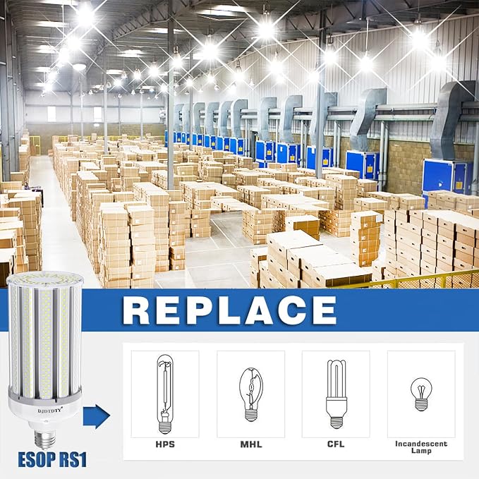 1 Pack Super Bright 400W LED Corn Light Bulbs,E39 Base,White Light 40000LM Garage Warehouse Workshop Barn (400W)
