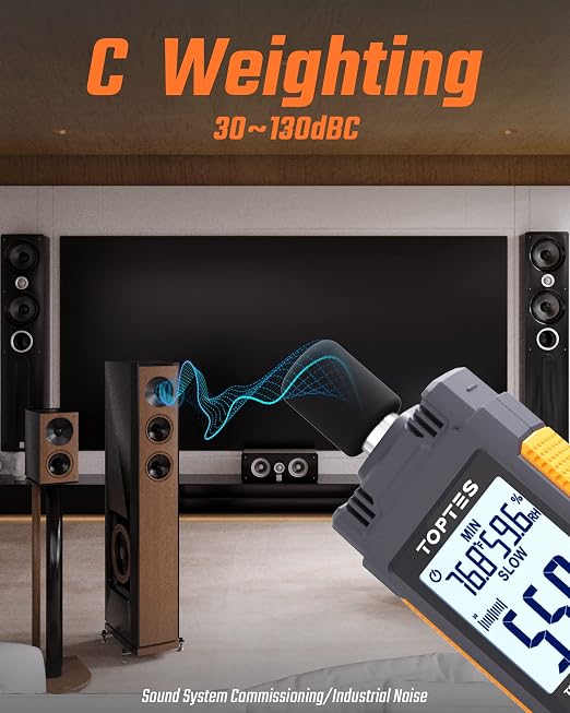 TOPTES TS-501B Decibel Meter & TS-301 Anemometer-an Great Environmental Monitoring Kit for Measuring Noise Levels and Wind Speed Home and Outdoors