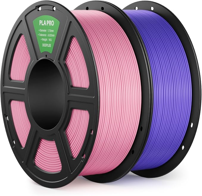 PLA PRO Filament 1.75mm, Stronger Toughness 3D Printer Filament 2KG, PLA Filament Dimensional Accuracy +/- 0.02 mm, Neatly Wound, Fits Most FDM 3D Printer, Pink and Purple