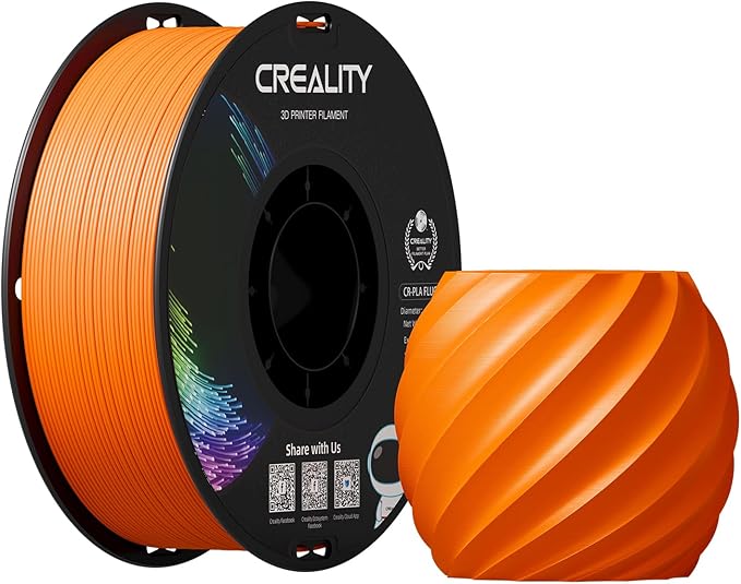 Creality PLA Filament 1.75mm Fluorescent Orange, 3D Printer Filament 1kg (2.2lbs) Spool, High Toughness & Warp-Free, Dimensional Precision ±0.03mm, Printing Filament for All FDM 3D Printers