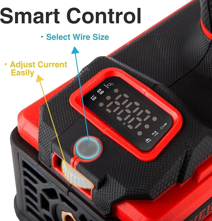 Handheld MIG Welder | Easy Operation Flux Core Welder with Overheat & Voltage Protection, Portable Gasless Handheld Gun | Lightweight 110V for Home DIY & Auto Repair