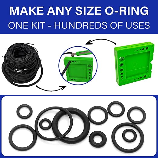 O-Ring Splicing Kit, 70A Durometer – Complete Cord Service Tool Set with Rubber Strips (1.5–6.99mm) – for O-Ring and Rubber Seal Repair