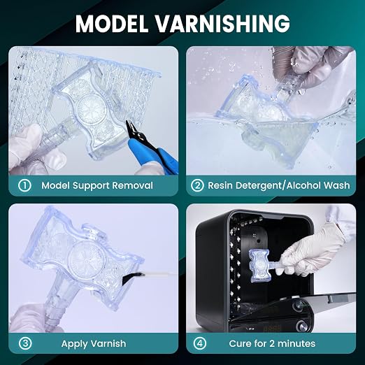 SUNLU High Clear 3D Printer Resin, High Transparency 3D Printing Resin, Resist Yellowing Clear Resin, 405nm UV Curing 3D Printing Photopolymer Resin, Suitable for LCD/DLP/SLA 3D Resin Printer, 2000g