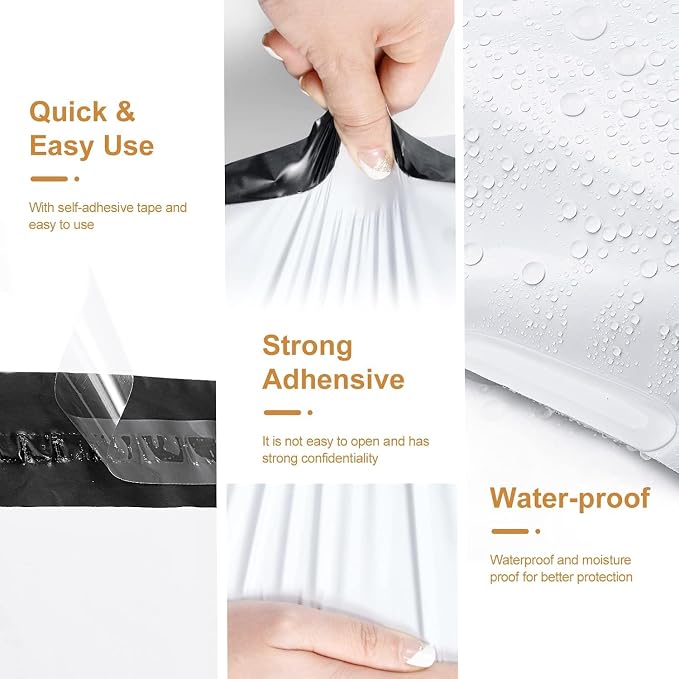 Metronic Poly Mailers 19x24 Inch 1000 Pcs White, Large Shipping Bags for Clothing, Strong Thick Mailing Bags with Self Adhesive, Waterproof and Tear-Proof Large Package Bags in Bulk for Small Business